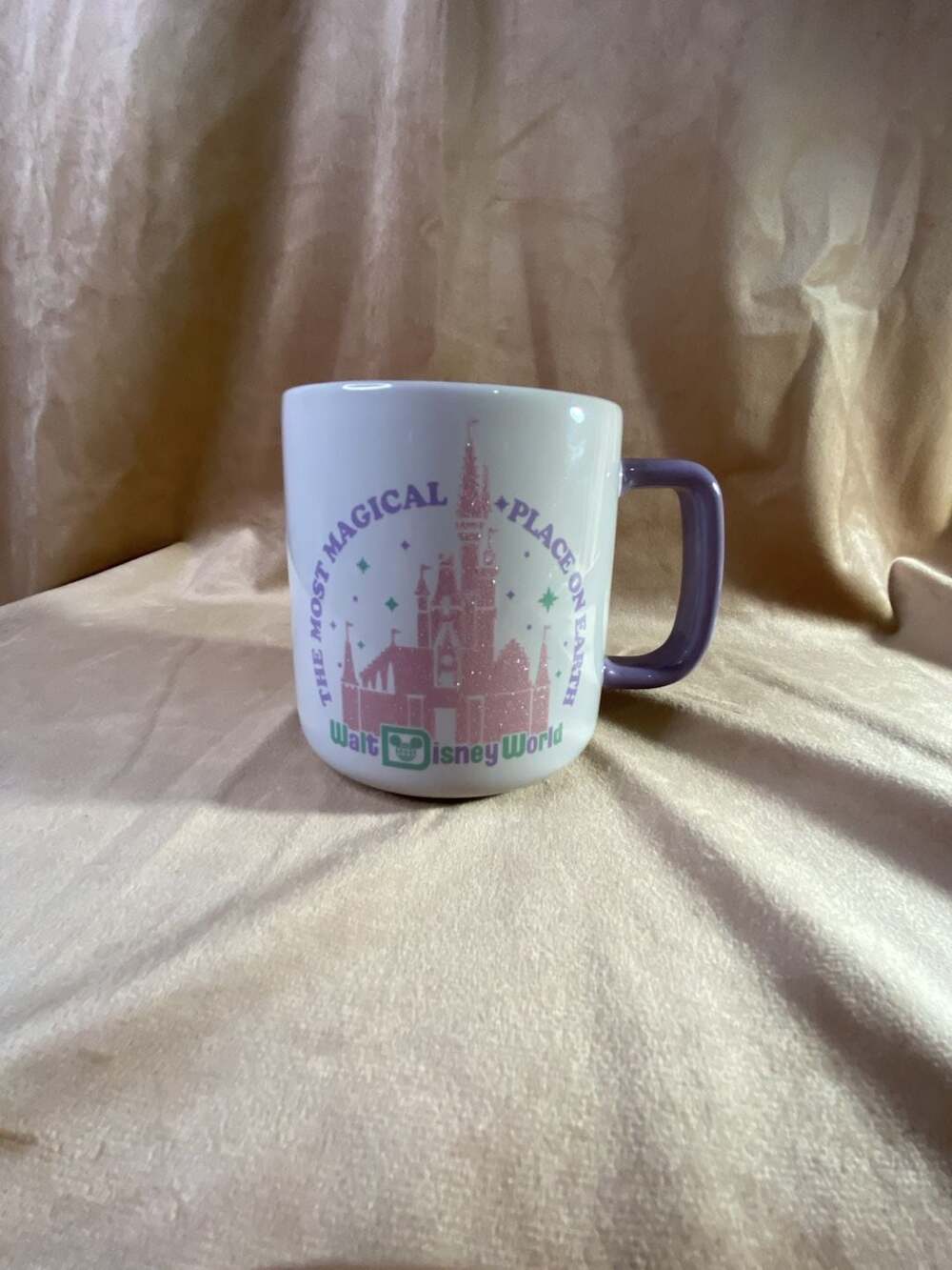 Walt Disney World Most Magical Place on Earth Glitter Cinderella Castle Mug